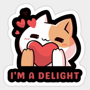 I'm a Delight: cat lover Sticker